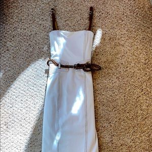 Cache , white jean dress